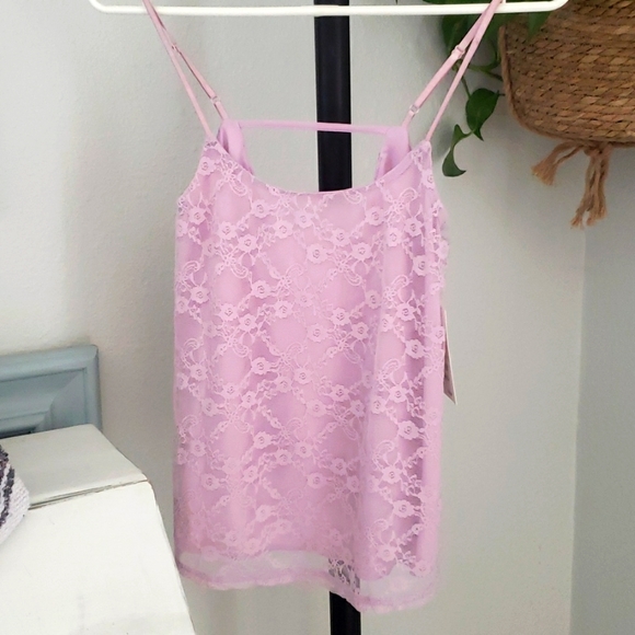 Frenchi Tops - NWT Frenchi Lace Camisole-Lavender